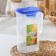 Plastic jar for bulk products "Gloria", 1.8 l, 18 × 10 × 22 cm, blue color