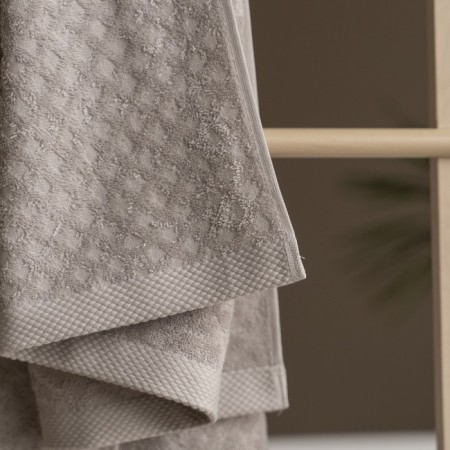 Terry towel Pasionaria "Memo", 450 gr, size 70x140 cm, color light gray-2
