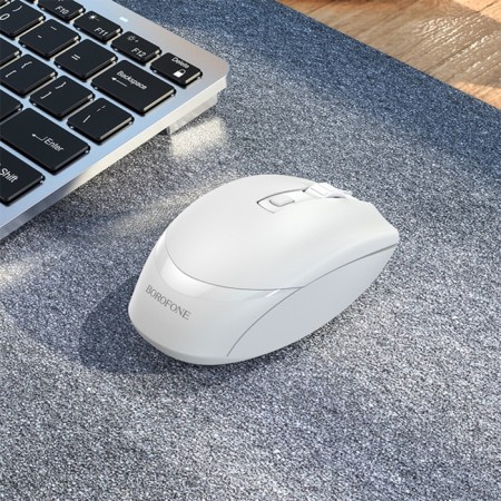 Mouse Borofone BG7, wireless, optical, 1600 dpi, white-4