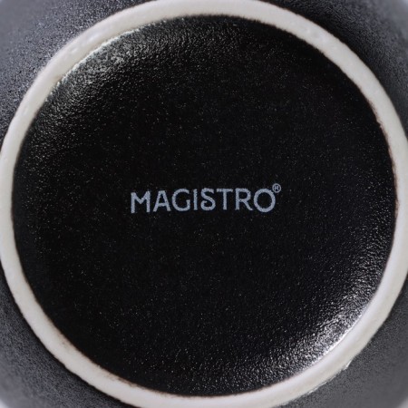 Porcelain mug Magistro Carbon, 380 ml, black color-5