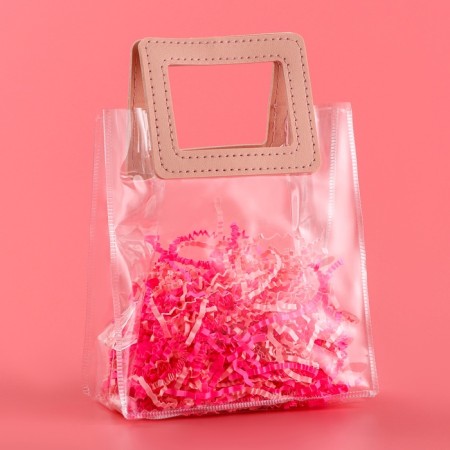 Gift package from PVC, pink, 17 x 15 x 8 cm