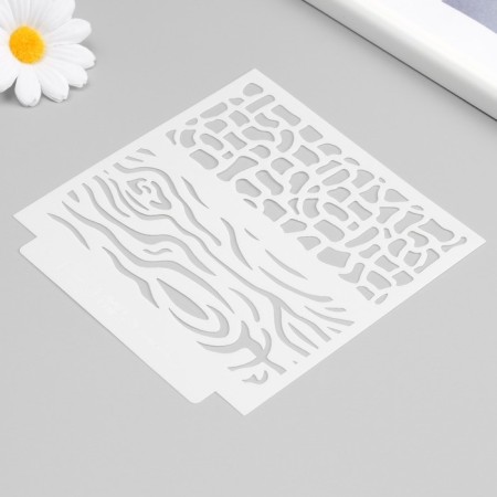 Stencil of phono plastic "Textures" 13x13 cm-4