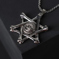 Pompeii pendulum “Pompeii” star David with an eye, color black silver, 70 cm