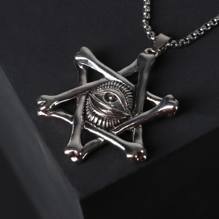 Pompeii pendulum “Pompeii” star David with an eye, color black silver, 70 cm