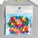 A set of beads for creativity wood "Ball with a flower" set 50 pcs mix 1x1x1 cm