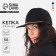 Women's cap with a straight visor "cool", black color, mesh, rr 56, with beads