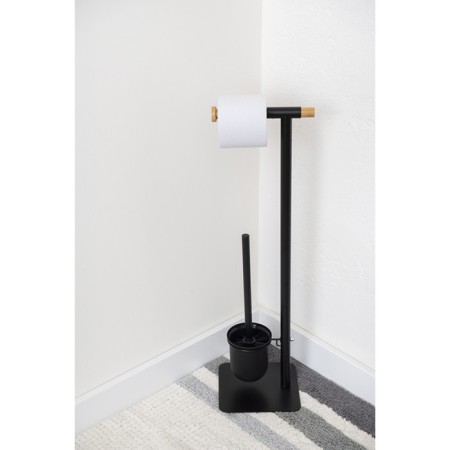 Bergenson Bjorn Bath Mats suspended toilet paper holder, Black Color Black-6