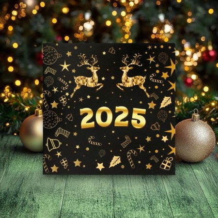 New Year. Chocolate postcard "Golden Patterns", 4 pcs x 5 g