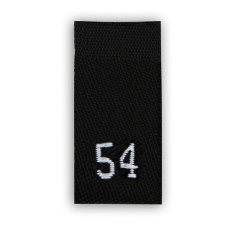 Textile strip “54”, 4.6 x 1.1 cm, black color-2
