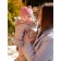 A cap on ties with pompons Children's Amarobaby Pure Love Pompony, with a lining, size 42-44 cm, pink color