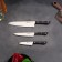 Sampling of knives Samura Harakiri, 3 pcs: blade 10 cm, 15 cm, 20 cm, black handle