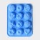 Baking uniform “German cupcake, rose”, silicone, 16 × 21 cm, 12 cells, blue color