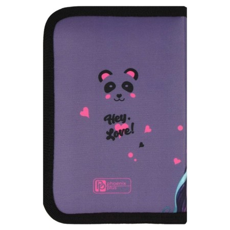 Penal 1 section, 133 x 200 x 35 mm, textile, Phoenix "Girl with Panda"-6