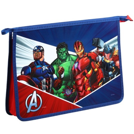 A4 labor folder, with a zipper, with a metallic effect, avengers-4