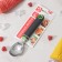 Spoon for ice cream of the lime, 19.5 × 4.2 cm, black and green color