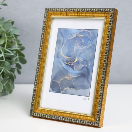 Photo frame Plastic "Kame" 10x15 cm, gold-1