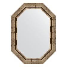 Mirror in the baguette frame, silver bamboo 73 mm 58x73 cm