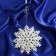 Christmas tree decoration "Carved snowflake" d-13 cm, white