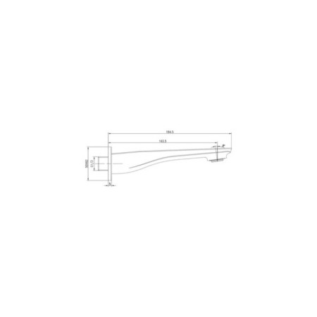 Pour for the LMARK LM5981CW mixer, length 163.5 mm, chrome-1