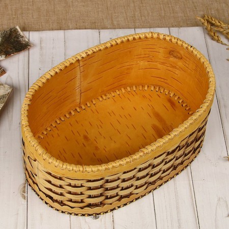 Wicker breadbuilding 25 × 17 × 21 cm, birch bark-2