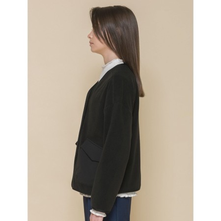 Jacket for girls, height 158 ​​cm, black color-1
