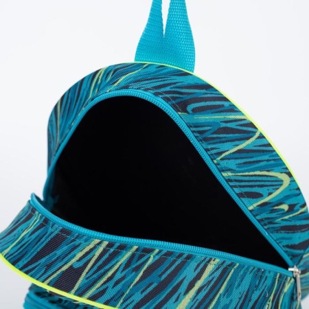 Baby backpack, lightning department, external pocket, blue color-6