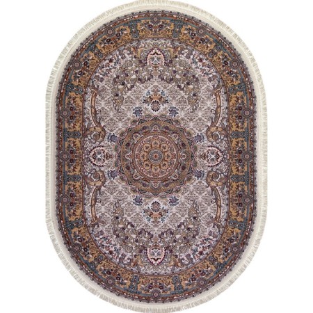 Oval Merinos shahreza carpet, size 200x285 cm, Cream color