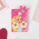 Clips children's "chosen" flower with a heart, color beige-brown
