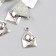 Decor for creativity Metal "Conversion with heart" silver 1.2x1.8 cm