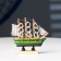 Souvenir Small Small “Arkham”, green sides with a yellow strip, white sails, 3 × 10 × 10 cm