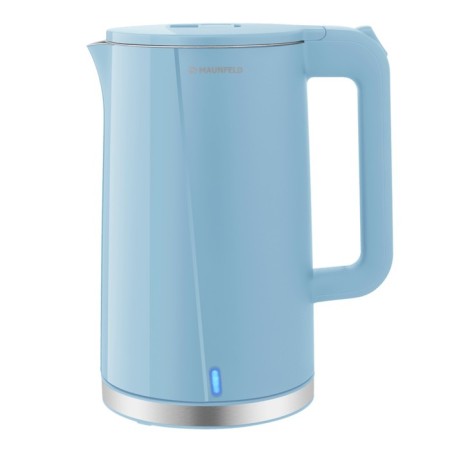 Electric kettle Maunfeld MGK-633BL, plastic, Metal flask, 1.7 l, 2200 watts, Blue