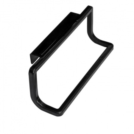 Hanger for towels, plastic, 22.5x6x9 cm, black color-1