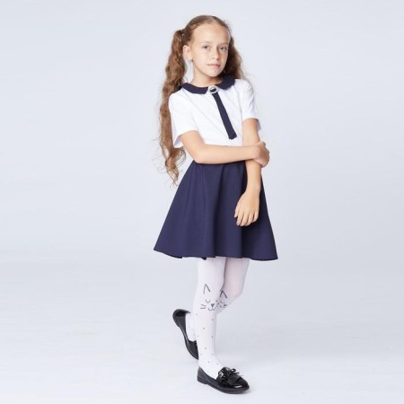 School skirt "Podsolnets", blue color, height 146 cm (38)-1