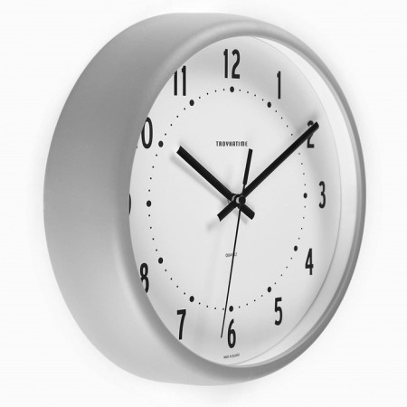 Wall clock, series: classic, smooth move, d-24.5 cm, thickness 5.5 cm, gray-1