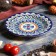 Plate of the Rishtan ceramics "Flowers", blue, flat, 17 cm, mix
