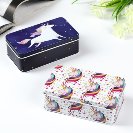 Casket metal rectangle "Unicorn" mix 4x6.5x11.5 cm-4