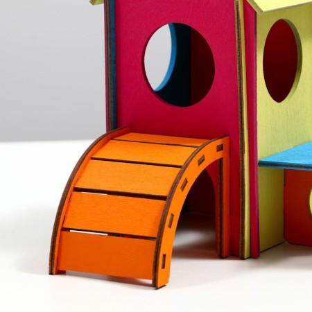 House for rodents with ladder 25 x 22 x 22 cm-4