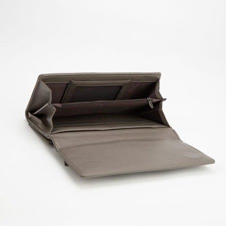 Women's wallet on magnets, gray color-2