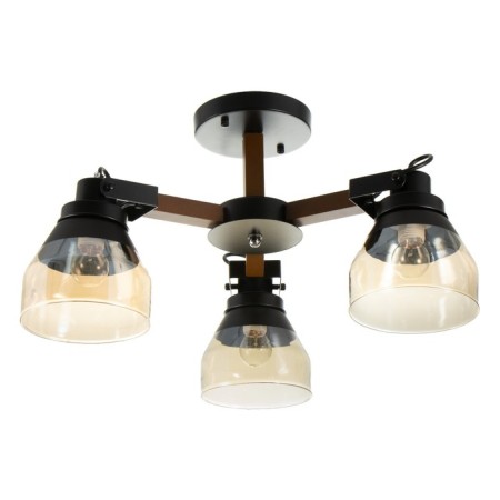 Elikhan chandelier 3KHE27 40W brown-black 50x20x28 cm Bayerlux