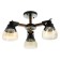 Elikhan chandelier 3KHE27 40W brown-black 50x20x28 cm Bayerlux