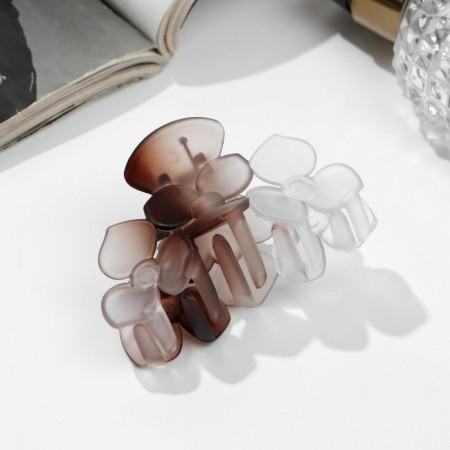Hair crab "Matte" flower garden, 6.5 cm, mix