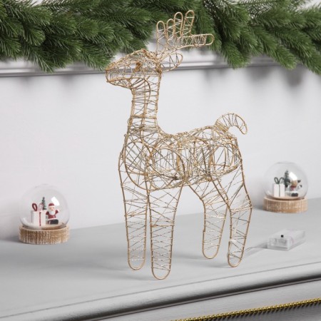 Figure Light "Beige Deer", 35x19x8 cm, 20 LED, AAX2 (not in set.), T/white-1