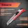 Universal scrap knife, metal guide, plastic case, 18 mm