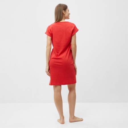 Tunic (dress) homemade female, red color, size 50-2