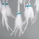 Dreams of Dreams from the evil eye "White Sun" with feathers 22x60 cm