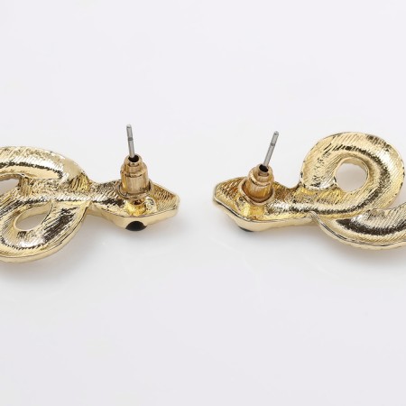 Earrings Metal "Snake" Fiery desire, color gold-2