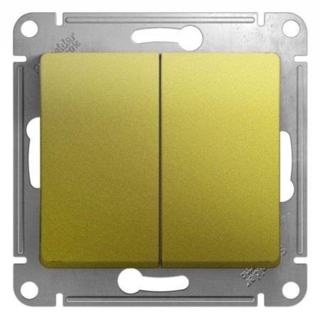 Switch Sche GSL001051 Glossa, SP, 10A, 2 keys, pistachio color