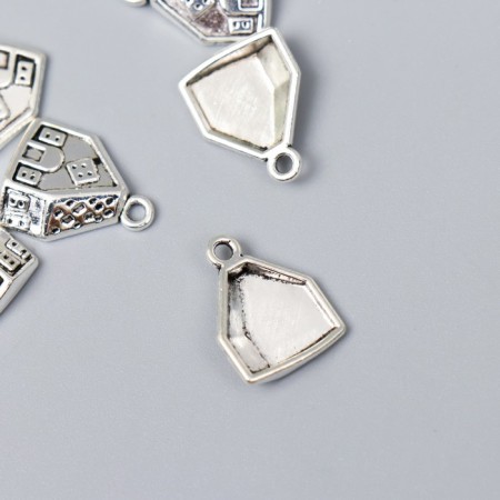 Decor for creativity Metal "Hut" silver 412M011 set 12 pcs 1.7x1.3 cm-1