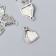 Decor for creativity Metal "Hut" silver 412M011 set 12 pcs 1.7x1.3 cm