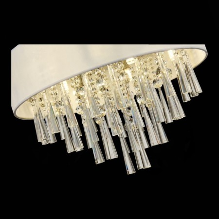 Ceiling lamp G9, 6x5W, 33x45 cm, chrome color, white, transparent-12